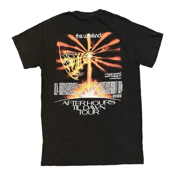 the weeknd after hours till dawn tour 2022 classic black graphics t-shirt - Picture 3 of 6